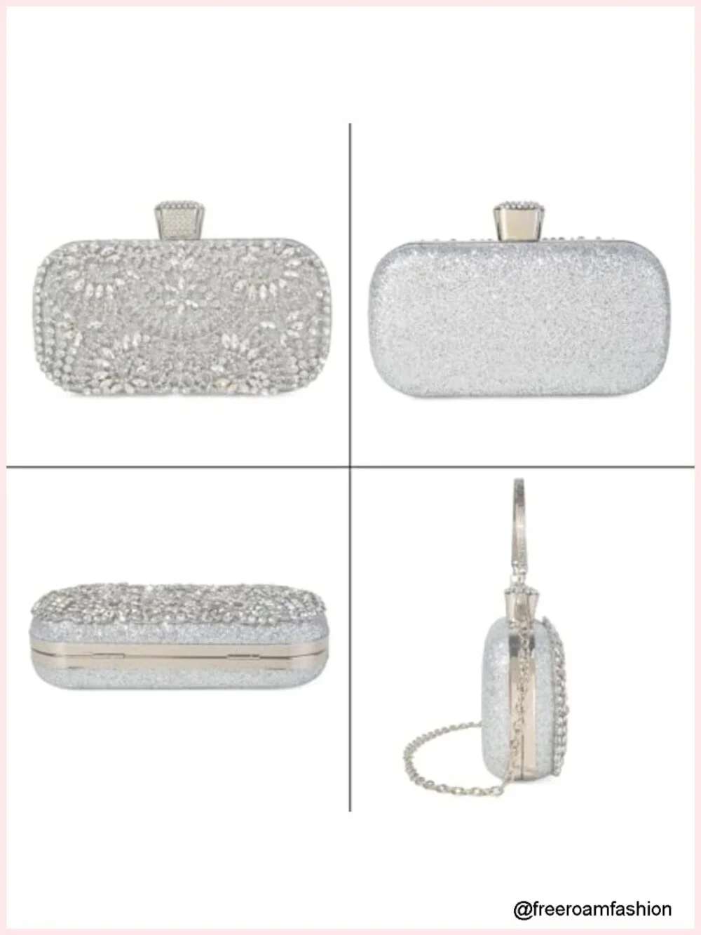 Sparkly Rhinestone Crystal Clutch Bag Sequin Bridal Evening Purse